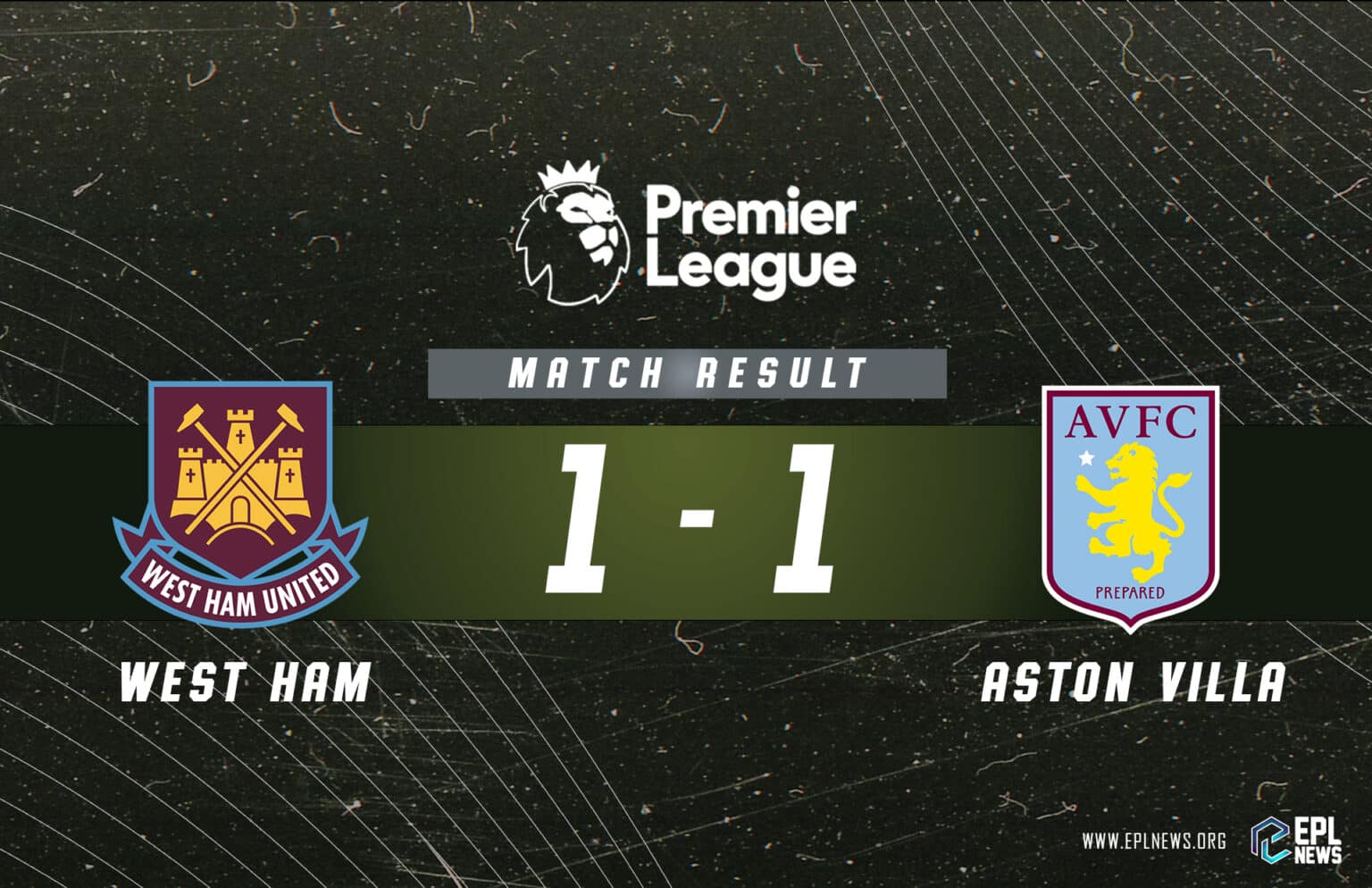 Laporan West Ham vs Aston Villa