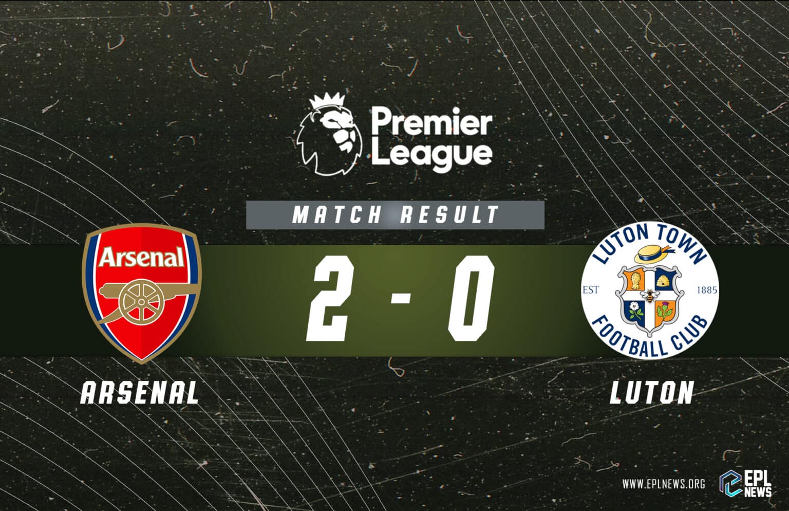 Laporan Arsenal vs Luton
