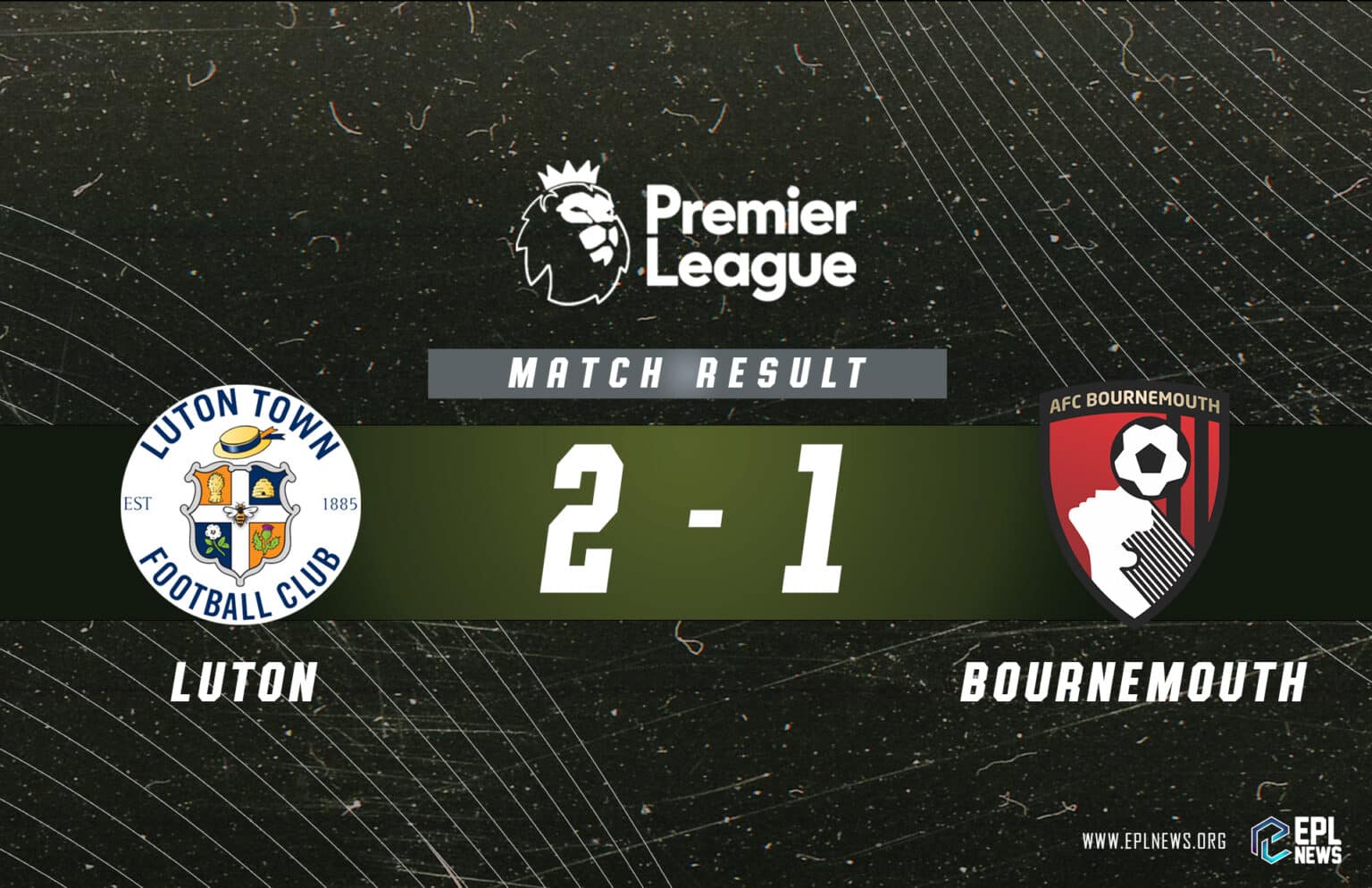 Laporan Luton vs Bournemouth