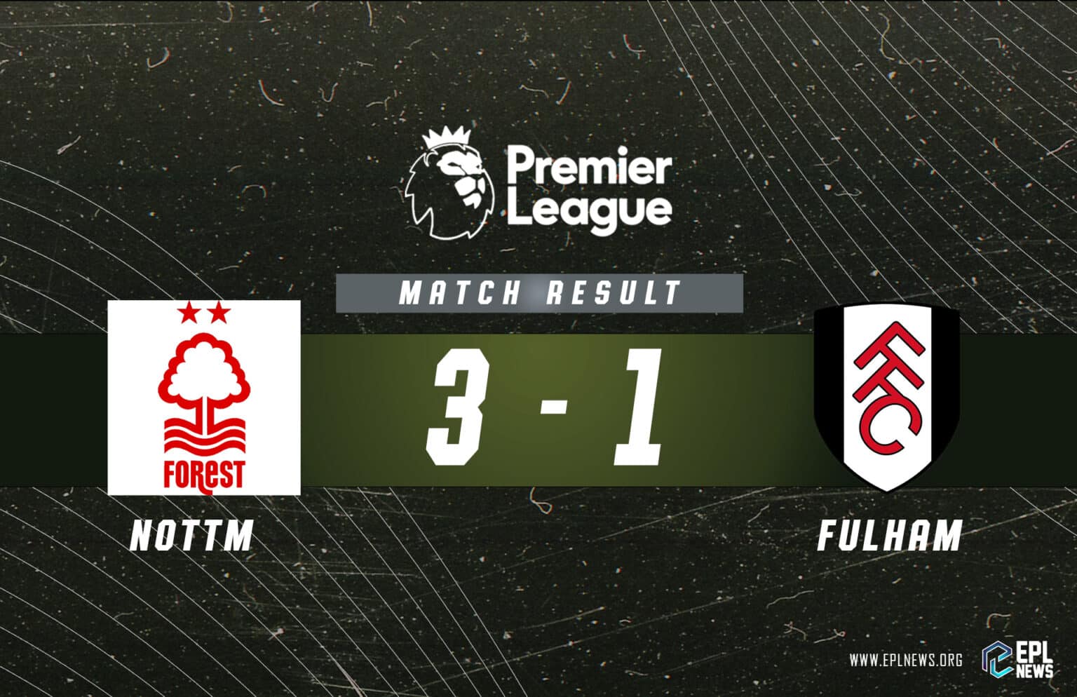Nottingham Forest vs Fulham 3-1 Report- Hosts Out of Relegation Zone