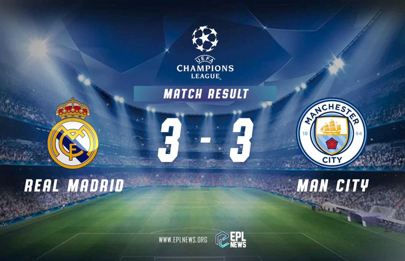 Laporan Real Madrid vs Manchester City