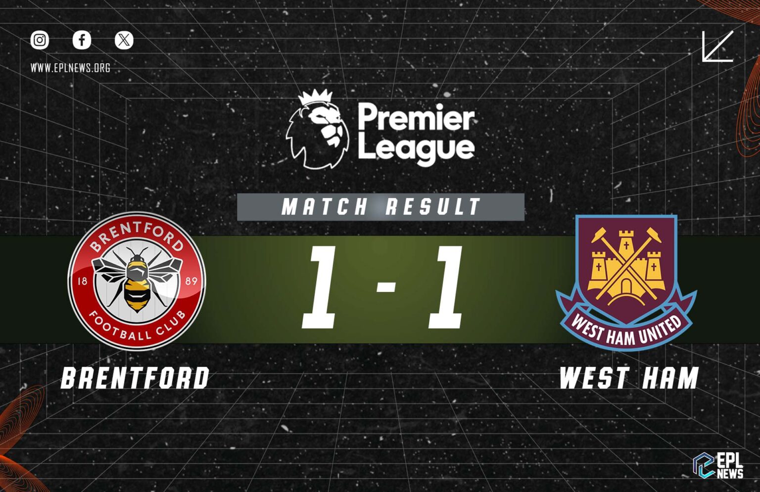 Laporan Brentford vs West Ham 1-1