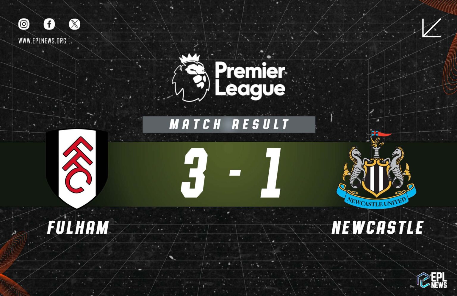 Laporan Fulham vs Newcastle 3-1